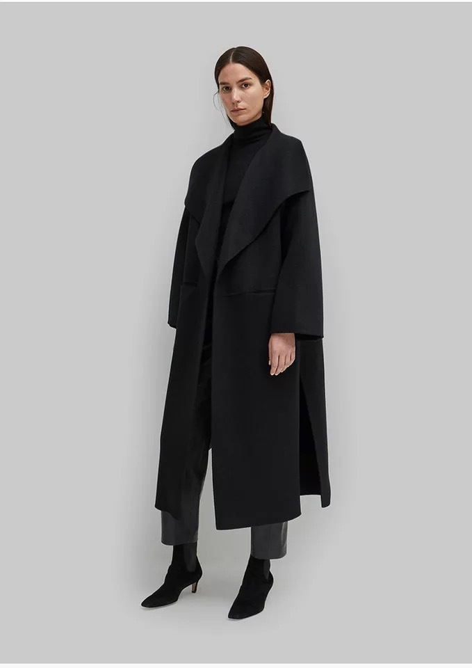 Womens Coats | Oversized Wool-Cashmere Coat In Black Clothing Coats